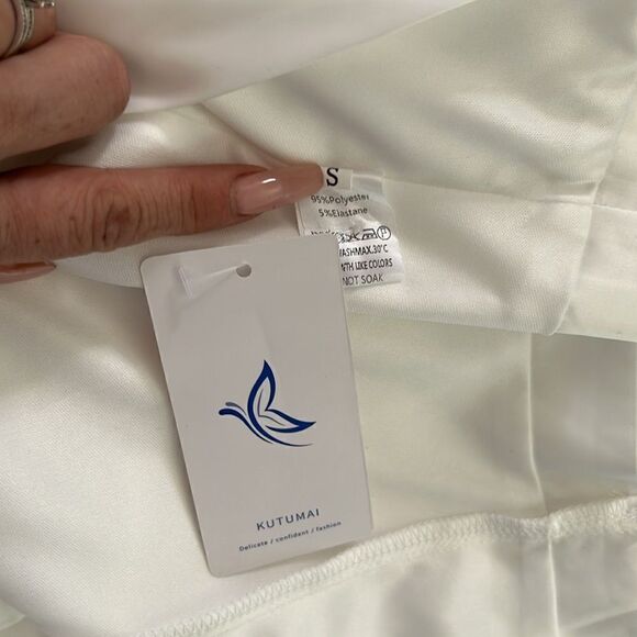 NWT KUTUMAI Cowl Neck Satin Corset Dress Strapless Tube Top Split Party Cocktail - Picture 16 of 16